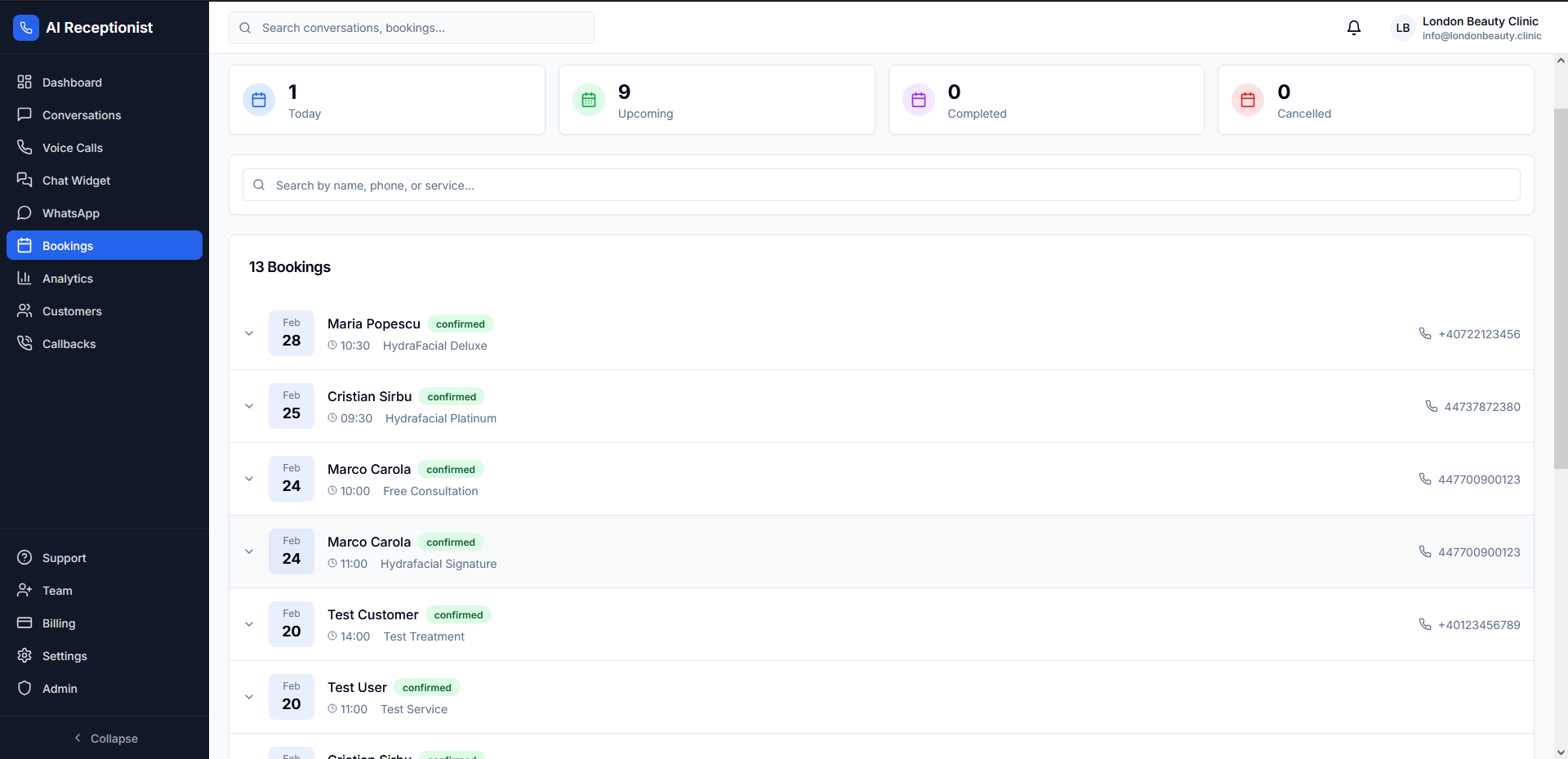 Pamamahala ng Booking